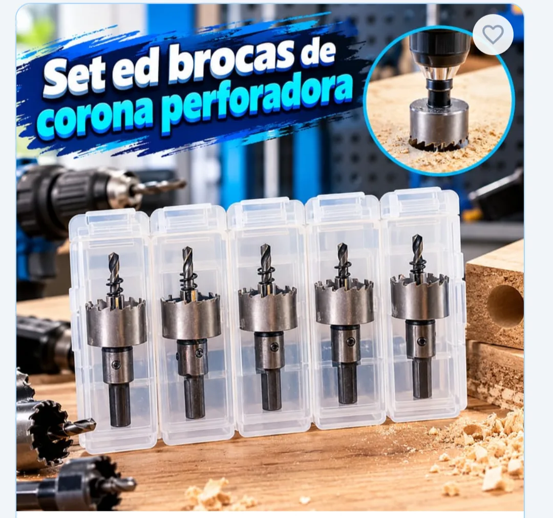 Juego de brocas de corona perforadora