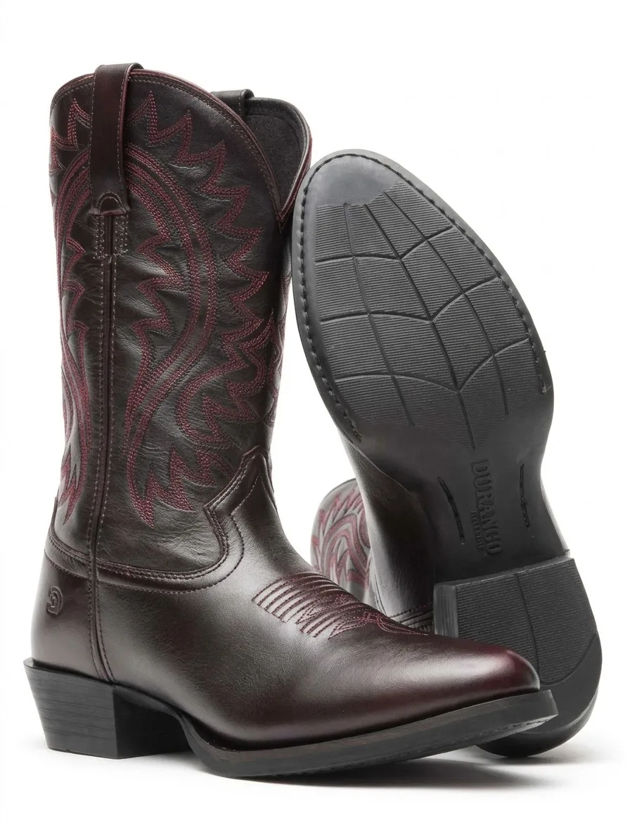 Bota vaquera Durango® Shyloh color burdeos - imagen adicional