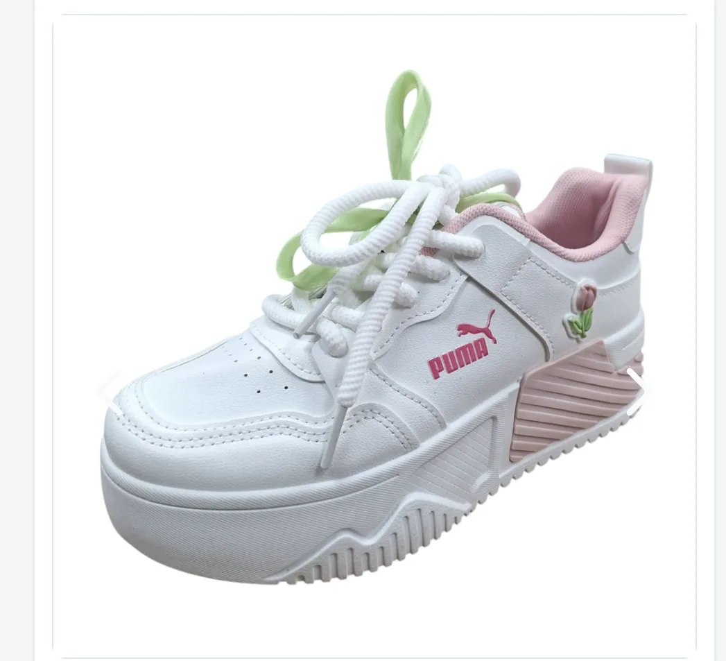 Zapatos Altos Blancos Con Tuly Rosado