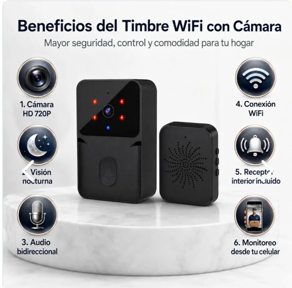 Timbre inalambrico WiFi con camara - imagen adicional