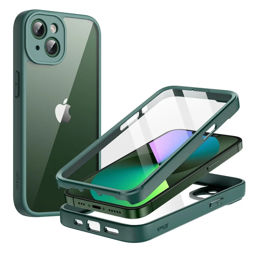 JETech Funda para iPhone 13, Protector de pantalla integrado antiarañazos, cuerpo completo de 360 grados resistente Selección general - imagen adicional