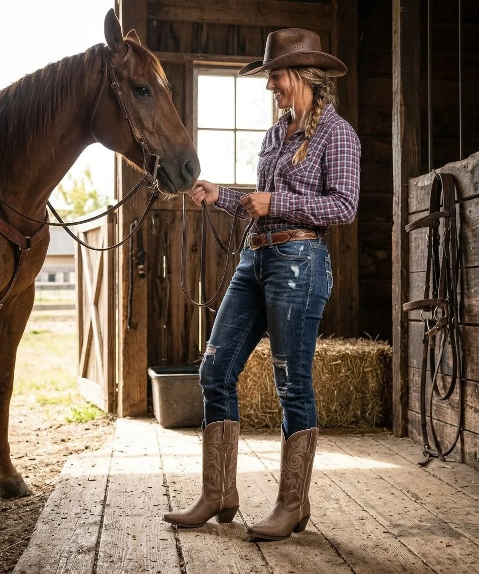 Bota vaquera DURANGO® CRUSH™ para mujer con accesorio de bandera. - imagen adicional