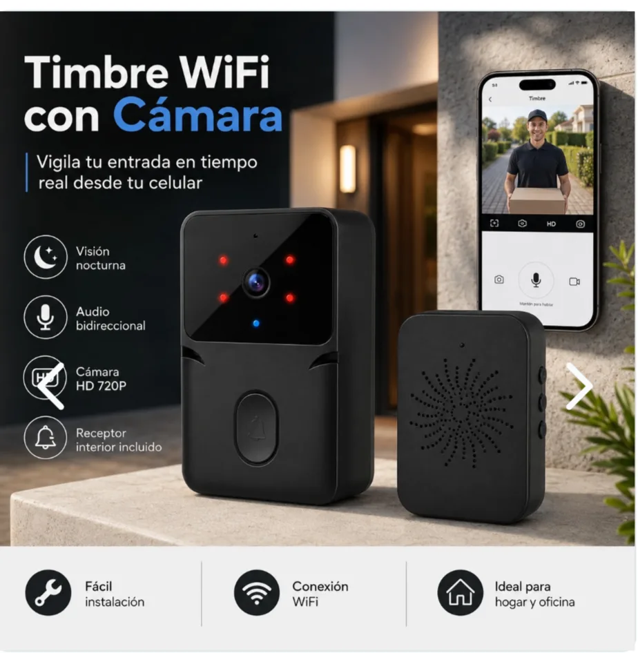 Timbre inalambrico WiFi con camara