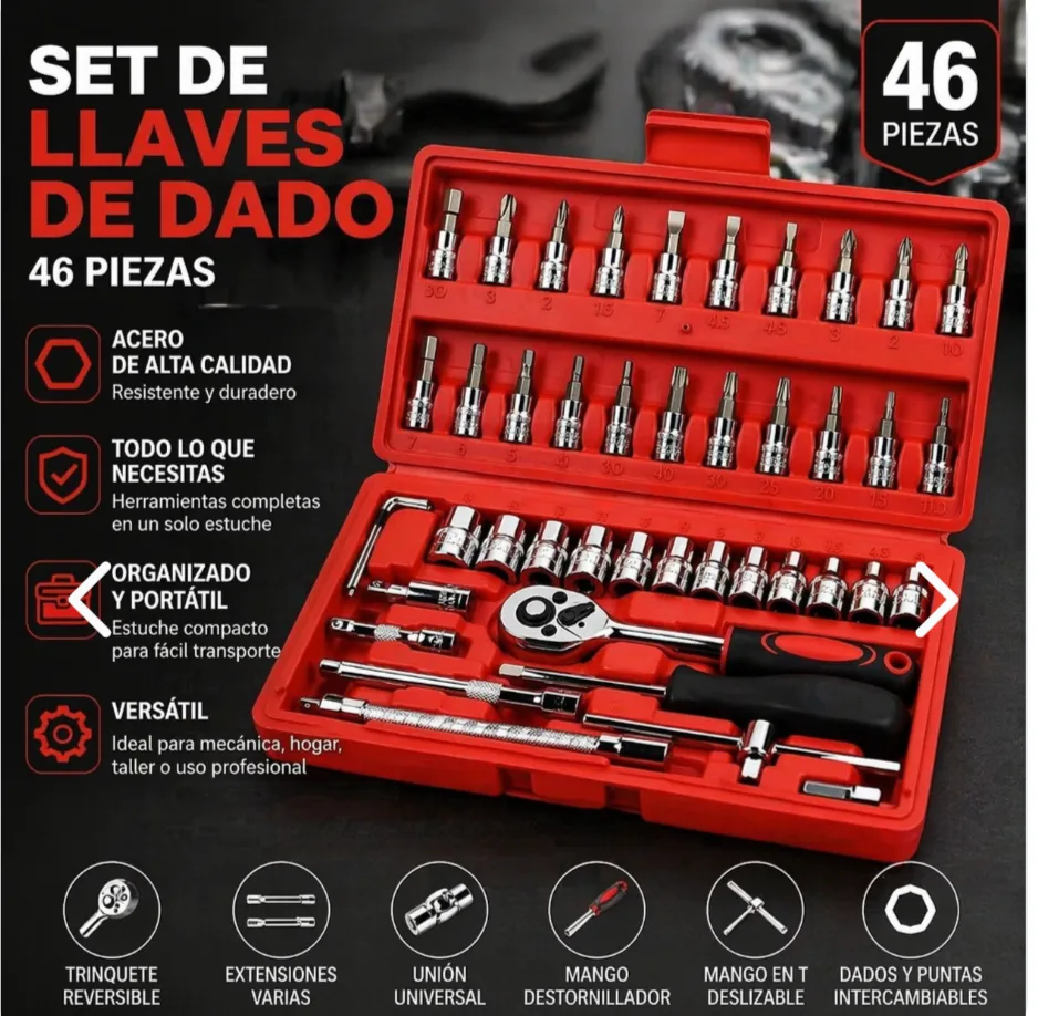 Juego de llaves 46 piezas