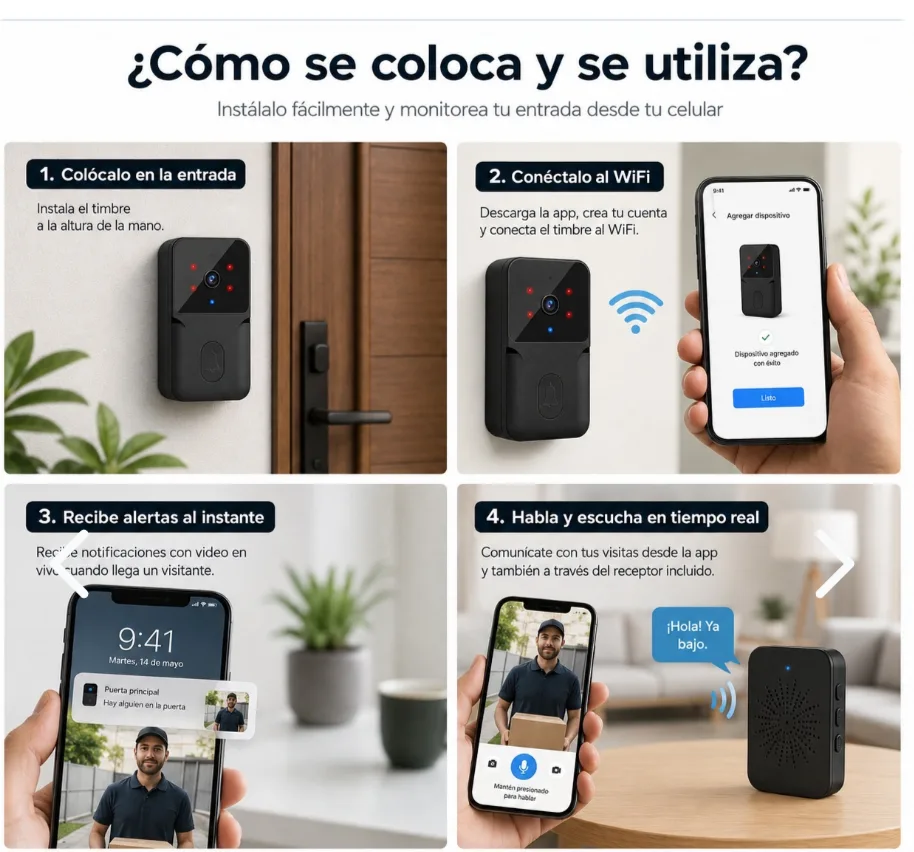 Timbre inalambrico WiFi con camara - imagen adicional