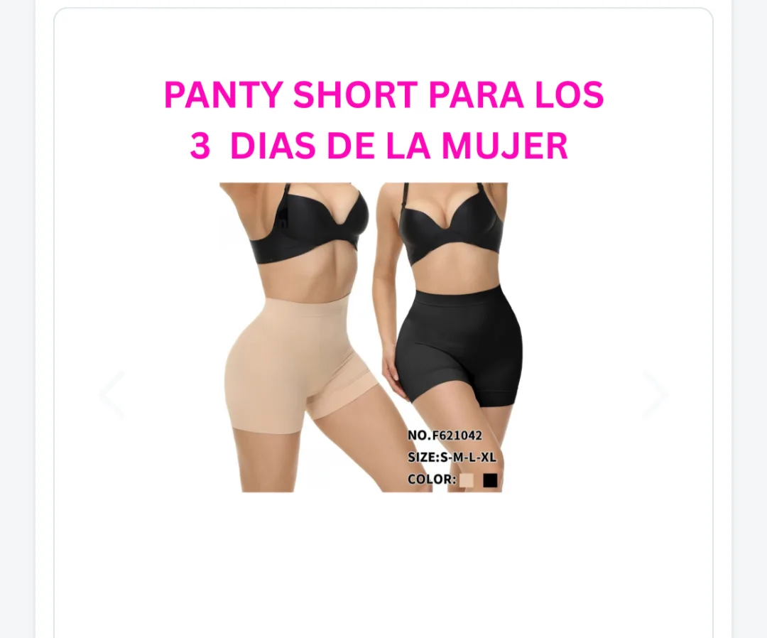 PANTY SHORT PARA LOS TRES  DIAS DE LA  MUJER