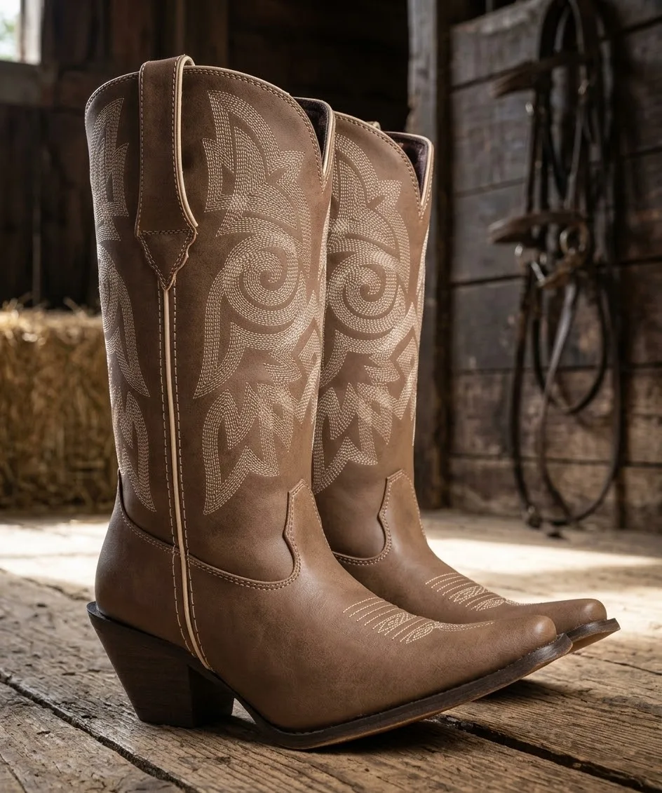 Bota vaquera DURANGO® CRUSH™ para mujer con accesorio de bandera.
