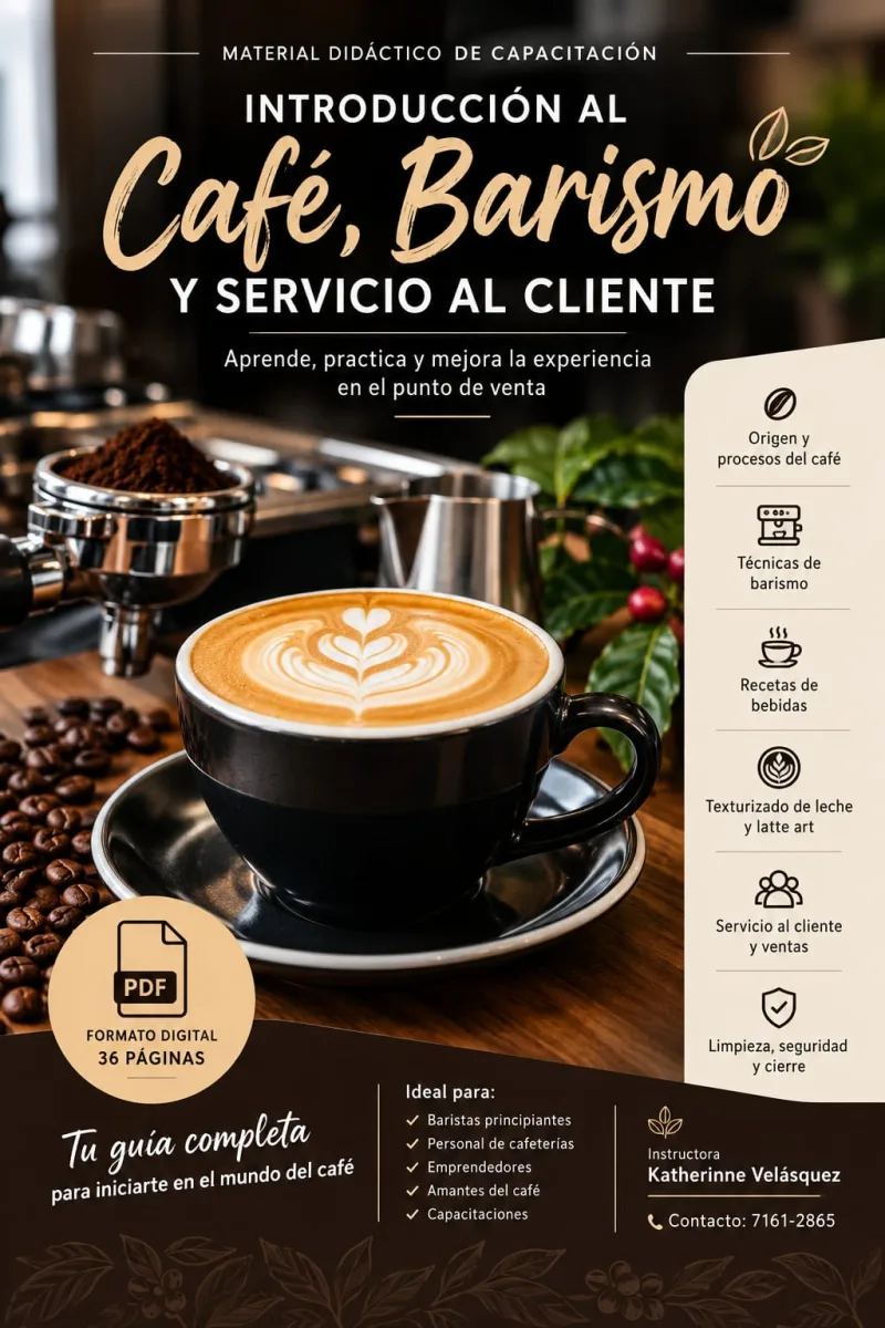 Manual de barismo, café y servicio al cliente