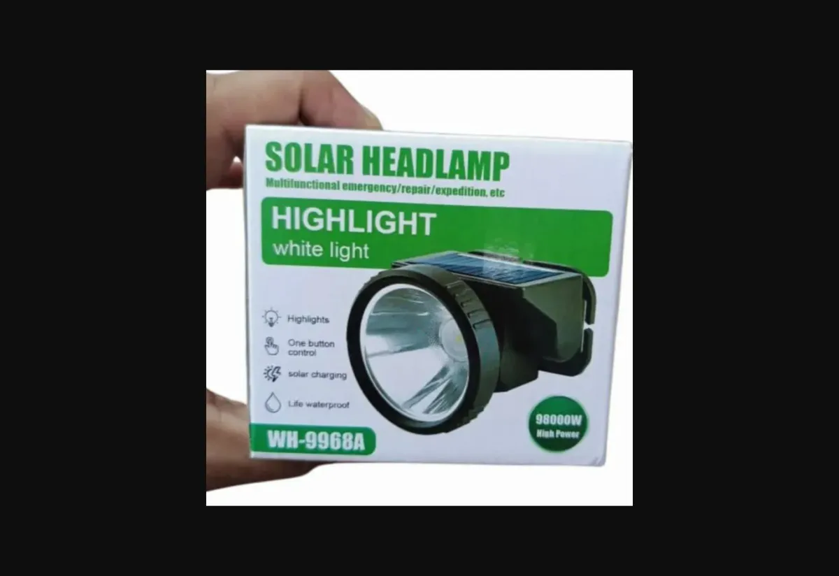 Linterna Frontal con Carga Solar