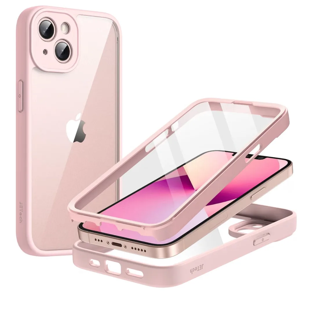 JETech Funda para iPhone 13, Protector de pantalla integrado antiarañazos, cuerpo completo de 360 grados resistente Selección general - imagen adicional