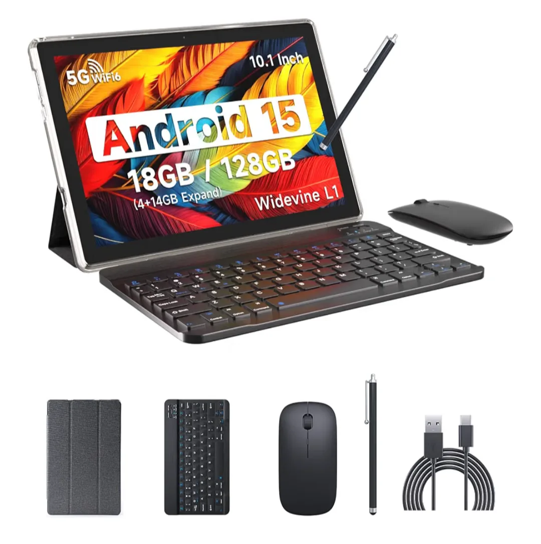 IWEGGO Tablet Android 15, 10 pulgadas 18 GB RAM+128 GB ROM/2TB