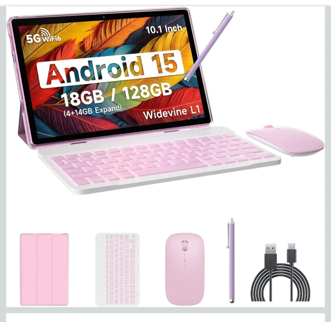 IWEGGO Tablet Android 15, 10 pulgadas 18 GB RAM+128 GB ROM/2TB - imagen adicional