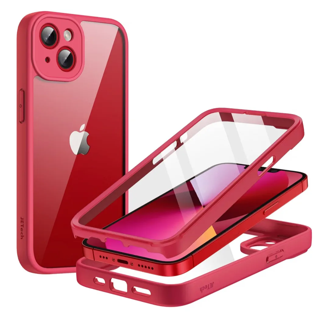 JETech Funda para iPhone 13, Protector de pantalla integrado antiarañazos, cuerpo completo de 360 grados resistente Selección general - imagen adicional