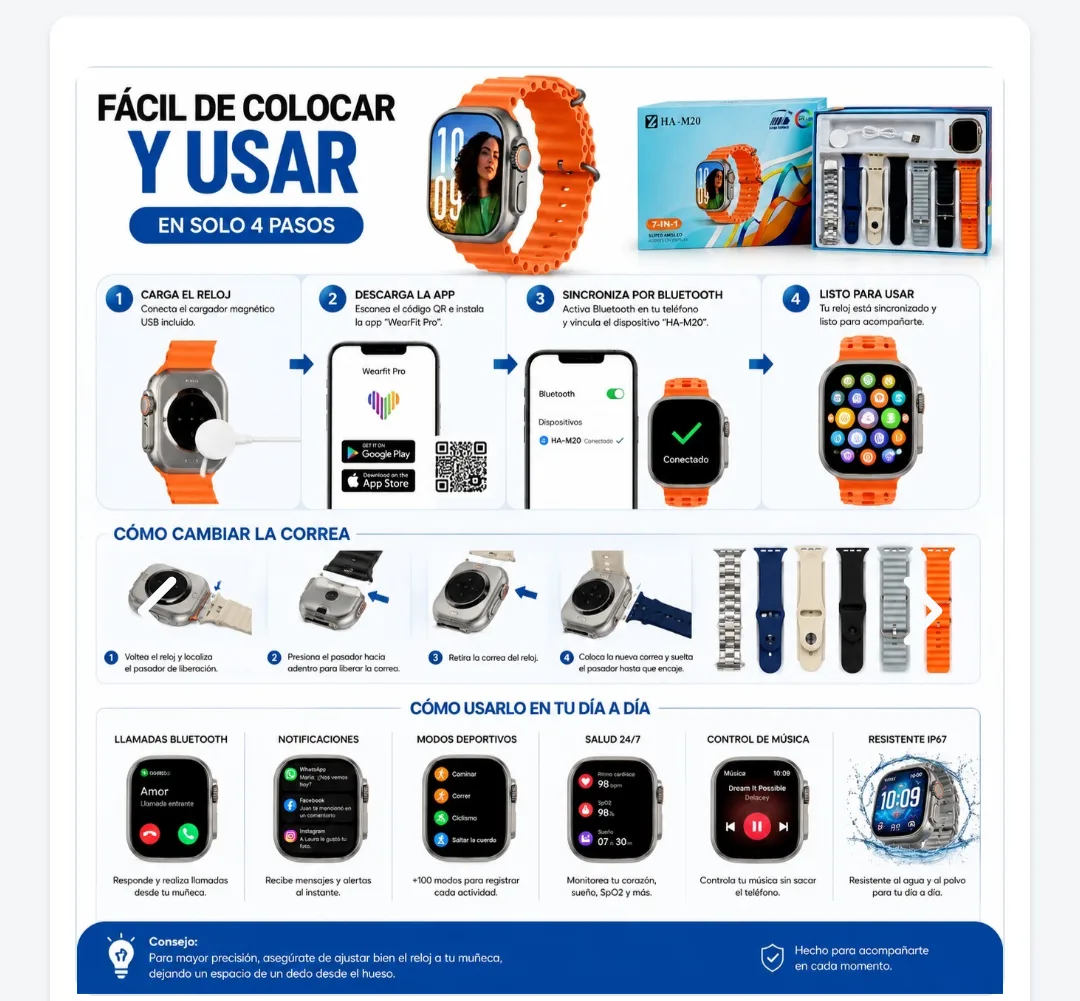 Smart watch 7 Correas Intercambiables - imagen adicional