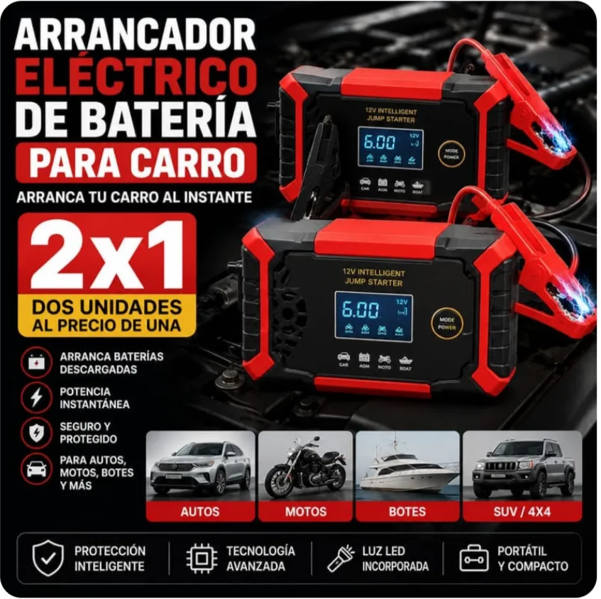 2x1 Arrancador eléctrico de batería de carro