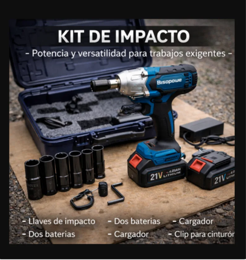 Juego de pistola de impacto doble batería