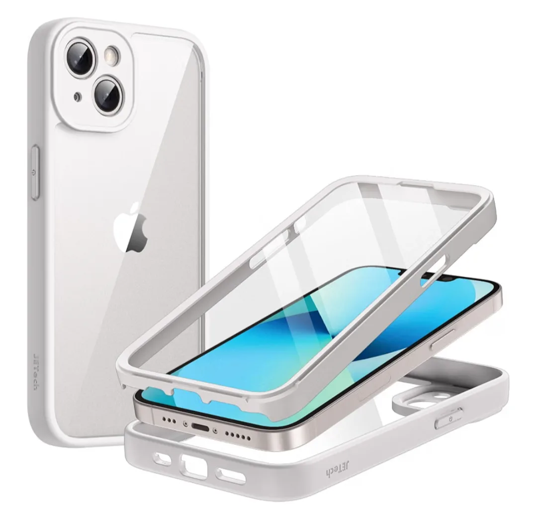 JETech Funda para iPhone 13, Protector de pantalla integrado antiarañazos, cuerpo completo de 360 grados resistente Selección general - imagen adicional